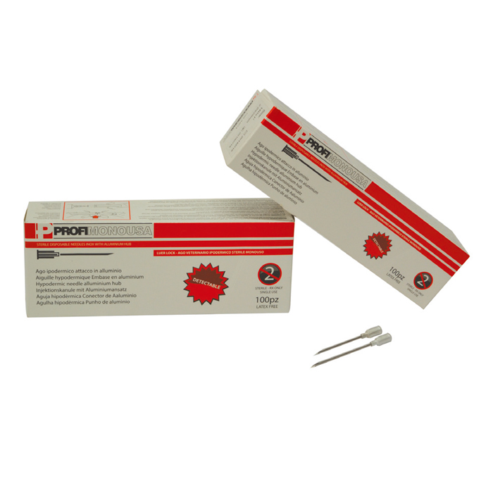 AGO IPO MONOUSO 18G 1,20x15mm con attacco in alluminio CORTI 100 PZ