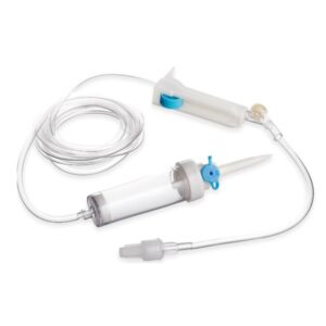 DEFLUSSORE RAYS CON ROLLER A Y 150 CM Est. 4,1mm, int.3,0mm CON PUNTO D'INOCULO ATTACCO  LUER LOCK