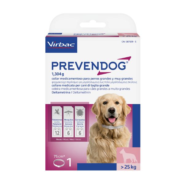 PREVENDOG 75CM CANE >25KG X1 COLLARE