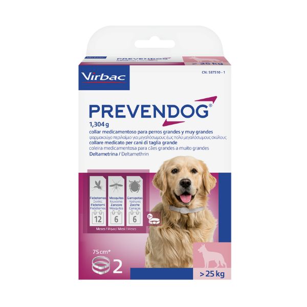 PREVENDOG 75CM CANE oltre 25KG X2 COLLARI