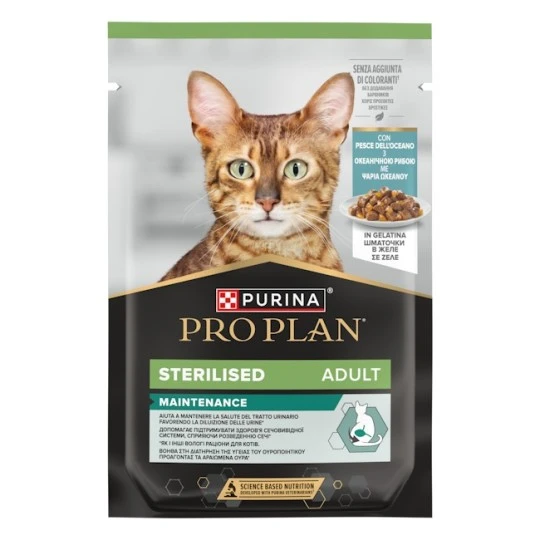 PURINA PROPLAN ADULT GATTO STERILISED PESCE DELL'OCEANO IN GELATINA 85 GR