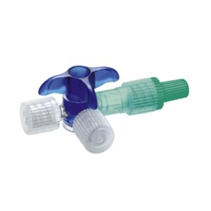 RUBINETTO 3 VIE DISCOFIX BLU B.BRAUN