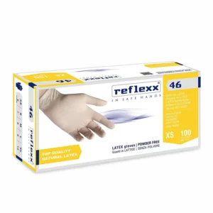 Reflexx 46 - GUANTI MONOUSO LATTICE SENZA TALCO  MIS. S