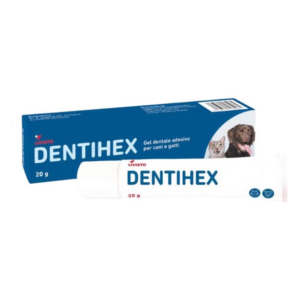 DENTIHEX GEL DENTALE ADESIVO 20 GR CANE-GATTO CON APPLICATORE