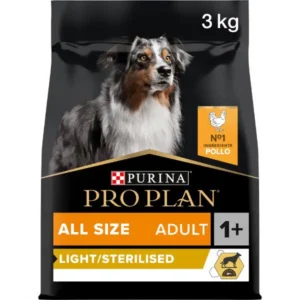 PURINA PROPLAN ADULT ALL SIZE LIGHT/STERILISED OPTIWEIGHT POLLO 3 KG