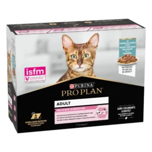 PURINA PROPLAN ADULT GATTO DELICATE PESCE OCEANICO UMIDO BUSTINE 10 X 85 GR
