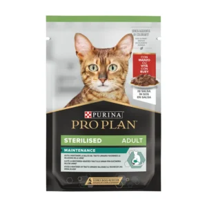 PURINA PROPLAN ADULT GATTO STERILISED MANZO UMIDO BUSTINA 85 GR