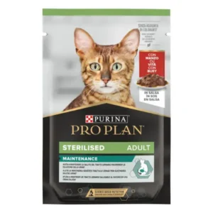 PURINA PROPLAN ADULT GATTO STERILISED POLLO E MANZO UMIDO 24 BUSTINE 85 GR