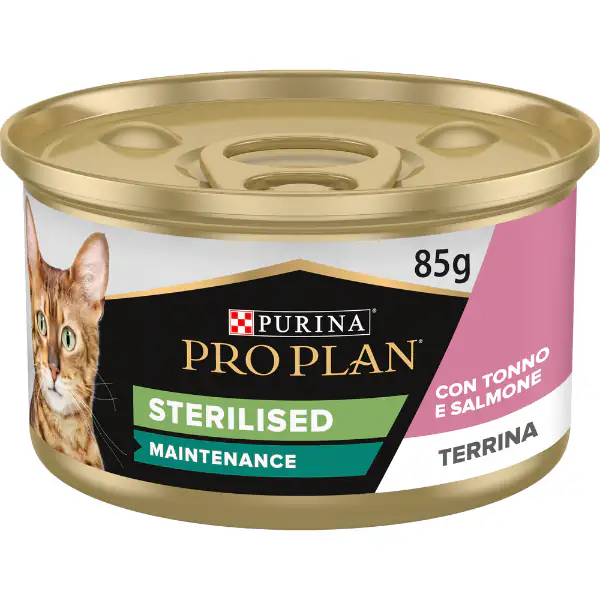 PURINA PROPLAN ADULT GATTO STERILISED SALMONE E TONNO LATTINE 12 X 85 GR