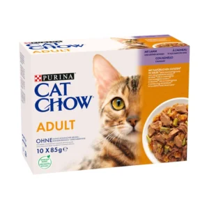 PURINA TONUS CAT CHOW ADULT AGNELLO&FAGIOLINI IN GELATINA 10X85 GR