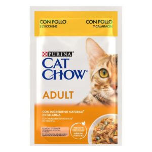 PURINA TONUS CAT CHOW ADULT POLLO&ZUCCHINE IN GELATINA 10X85 GR