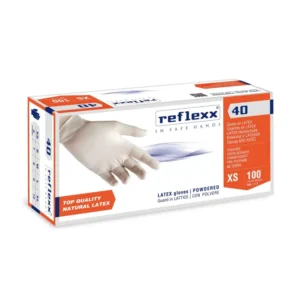 Reflexx 40 - GUANTI MONOUSO LATTICE CON TALCO MISURA M
