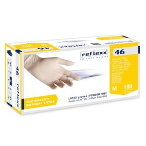 Reflexx 46 - GUANTI MONOUSO LATTICE SENZA TALCO  MIS.XL