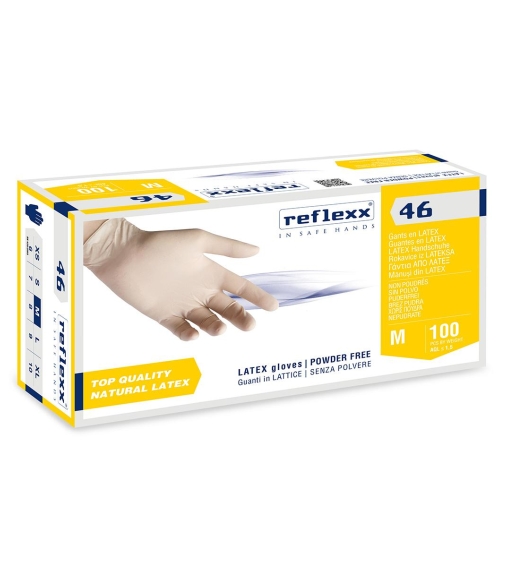 Reflexx 46 - GUANTI MONOUSO LATTICE SENZA TALCO MIS.XL