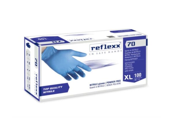 Reflexx 70 - GUANTI MONOUSO NITRILE SENZA POLVERE MIS XL