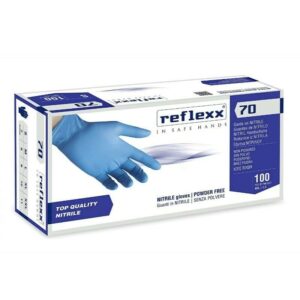 Reflexx 70 - GUANTI MONOUSO NITRILE SENZA POLVERE MISURA S
