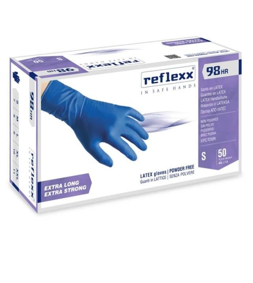 Reflexx 98 - GUANTI LATTICE BLU SENZA TALCO (L)