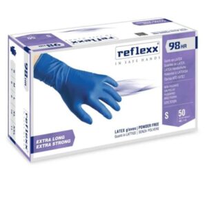 Reflexx 98 - GUANTI LATTICE BLU Senza Talco taglia S