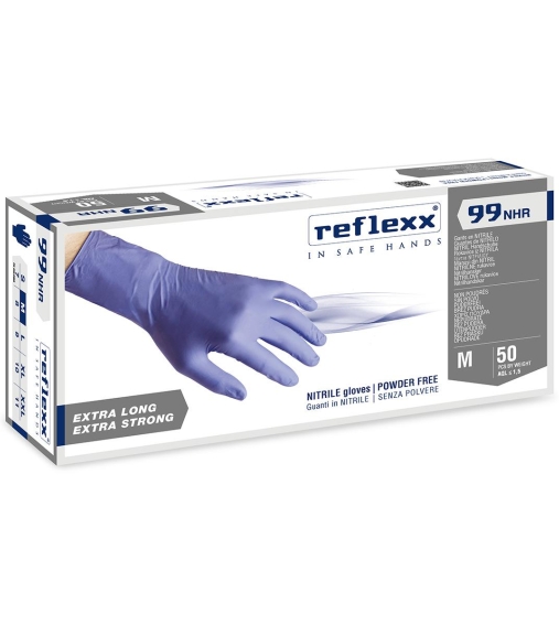 Reflexx 99 - GUANTI NITRILE EXTRA LONG XL SENZA POLVERE