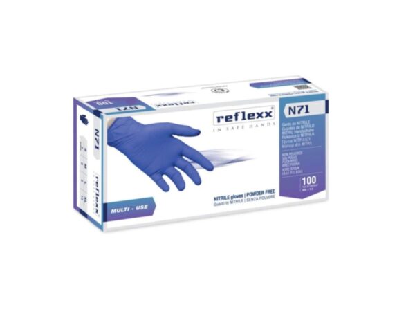 Reflexx N71 - GUANTI MONOUSO NITRILE SENZA POLVERE MIS S