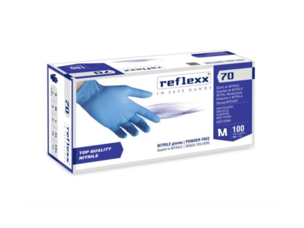 Reflexx N70 - GUANTI MONOUSO NITRILE PLUS SENZA POLVERE MIS M