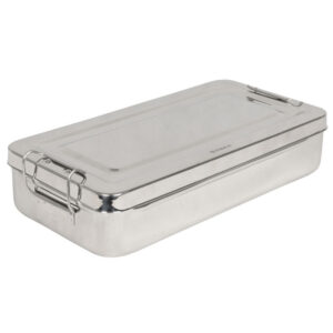 SCATOLA INOX 30X15X6 CON MANICI