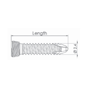 VITE BLOCCANTE TESTA A STELLA 2.4 MM 26MM LUNG COD LS2424STAR26