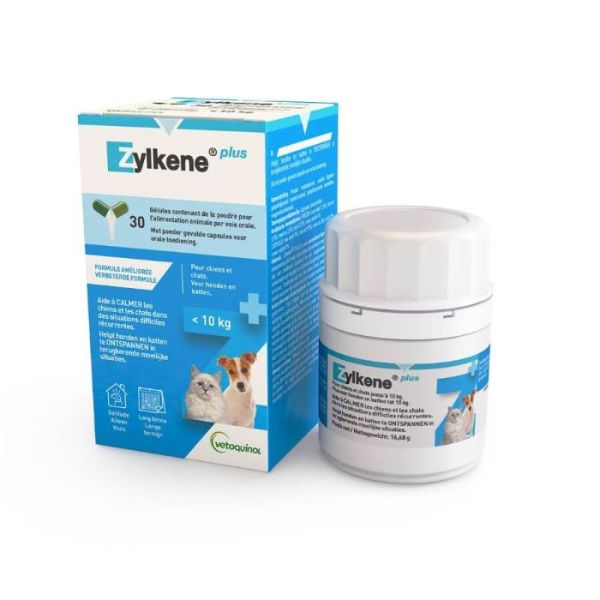 ZYLKENE PLUS 30 CPS 75 MG <10 KG CANE/GATTO