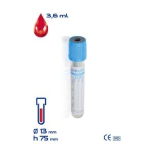 PROVETTA SODIO CITRATO 100 PZ 3.6 ml 3.8 % TAPPO AZZURRO