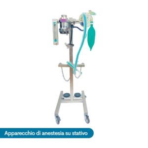APPARECCHIO ANESTESIA SU STATIVO- FOSCHI ( CIRCUITO APERTO/CHIUSO) CON VASSOI