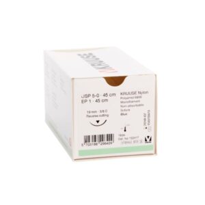 FILO SUTURA KRUUSE NYLON 3/0 EP2 X 12 PZ 3/8 CERCHIO BLU AGO TRIANGOLARE 24MM 70 CM