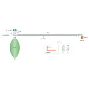 CIRCUITO RESPIRATORIO MAPLESON "D"MODIFICATO CON CIRCUITO COASSIALE DI BAIN CON VALVOLA APL 2.8 MT